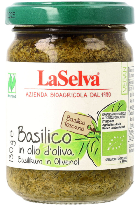 Bazylia w oliwie z oliwek 130g BIO