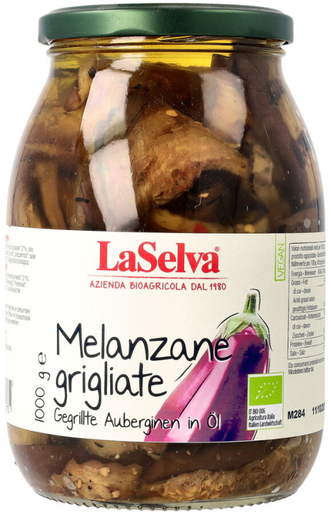 Grilowany bakłażan w oliwie 1kg BIO Grilowany bakłażan w oliwie 1kg BIO