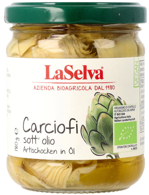 Karczochy w oliwie 180g BIO Karczochy w oliwie 180g BIO