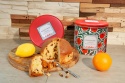 Włoska babka Panettone w ozdobnej puszce 500g BIO